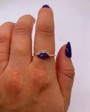 TANZANITE SUN GOLD RING