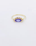 TANZANITE SUN GOLD RING