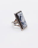 WHITE BUFFALO BLOCK RING