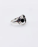 BLACK AGATE LUNA RING ⋄ Size 8