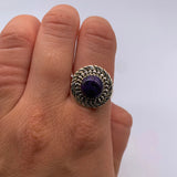 CHAROITE SHIELD RING ⋄ Size 8