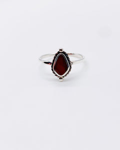 RED AGATE RING ⋄ Size 7