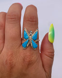 ZUNI TURQUOISE BUTTERFLY RING ⋄ Size 9.25
