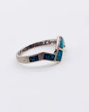 NAVAJO TURQUOISE ZIGZAG RING ⋄ Size 5