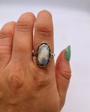 OVAL WHITE BUFFALO RING