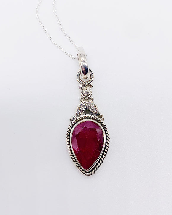 RUBY DROP NECKLACE