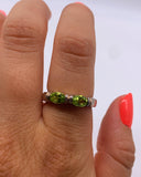 DUO PERIDOT BAND • Sz 7