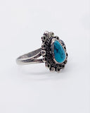 TURQUOISE SWIRL DROP RING ⋄ Size 3.75