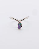 NAVAJO PINK OPAL V BAND RING ⋄ Size 4.5