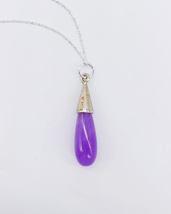 AMETHYST DROP NECKLACE