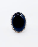 NAVAJO OVAL ONYX RING ⋄ Size 10