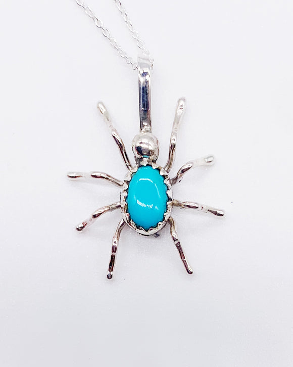 NAVAJO TURQUOISE SPIDER NECKLACE