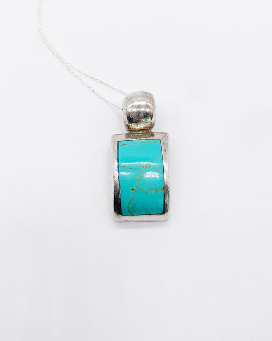 TURQUOISE BLOCK NECKLACE