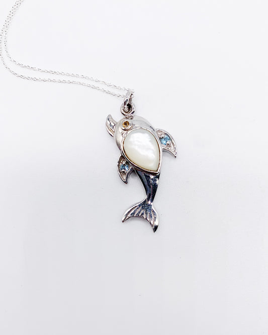 PEARL DOLPHIN NECKLACE