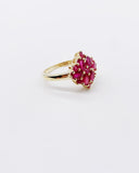 RUBY CLUSTER GOLD RING