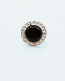 ROUND ONYX RING • Sz 8