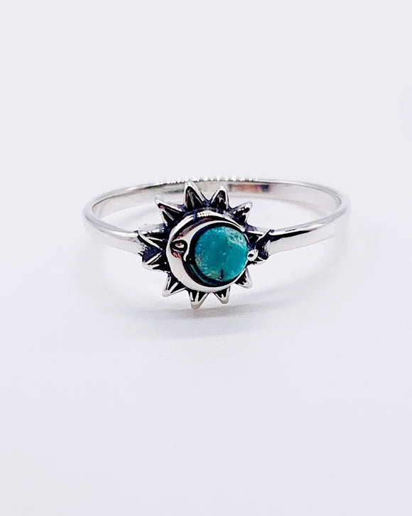 TURQUOISE ECLIPSE RING ⋄ Size 9.75