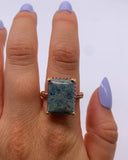 RUBY FUCHSITE GOLD RING ⋄ Size 9