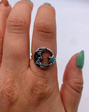 TURQUOISE LUNA RING ⋄ Size 6, 6.75, 8, 9