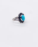 TURQUOISE FLOWER BLOOM RING