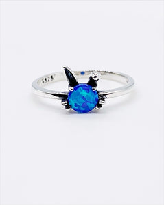 BLUE OPAL BUNNY RING ⋄ Size 6.25