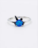 BLUE OPAL BUNNY RING ⋄ Size 6.25