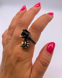 MARCASITE FLOWER RING