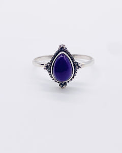 CHAROITE DROP RING ⋄ Size 9.25