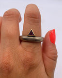 AMETHYST TRIANGLE RING • Sz 9