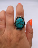 WEBBED TURQUOISE RING