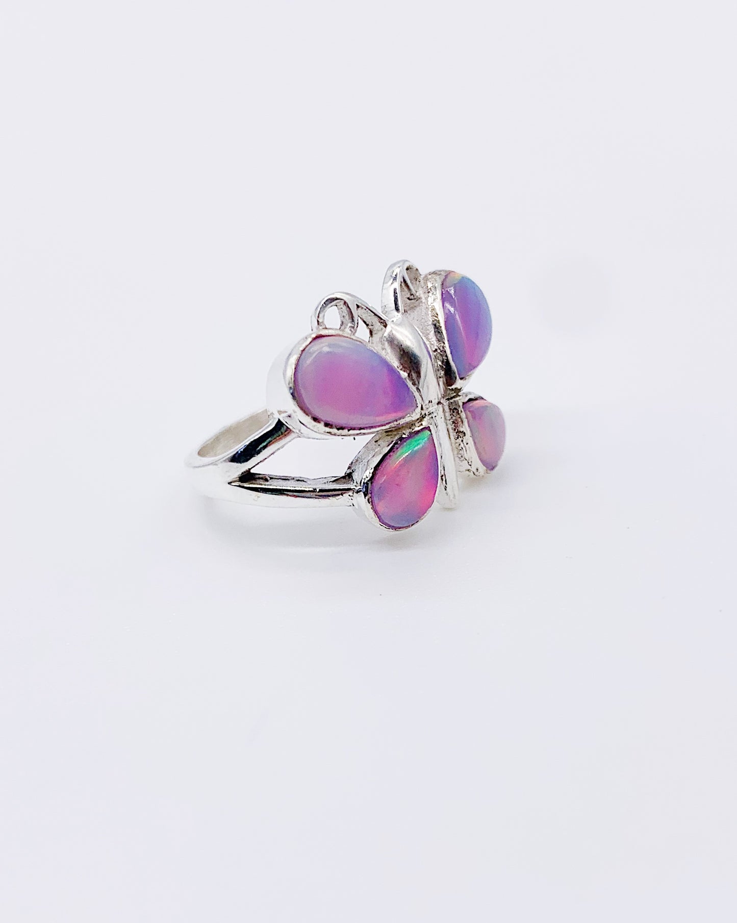 AURORA OPAL BUTTERFLY RING • Sz 6.25