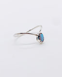 NAVAJO BLUE OPAL V RING ⋄ Size 6