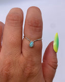 NAVAJO BLUE OPAL V RING ⋄ Size 6