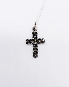 MARCASITE CROSS NECKLACE