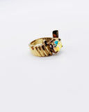 AURA QUARTZ GOLD RING