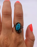 TURQUOISE LEAF RING