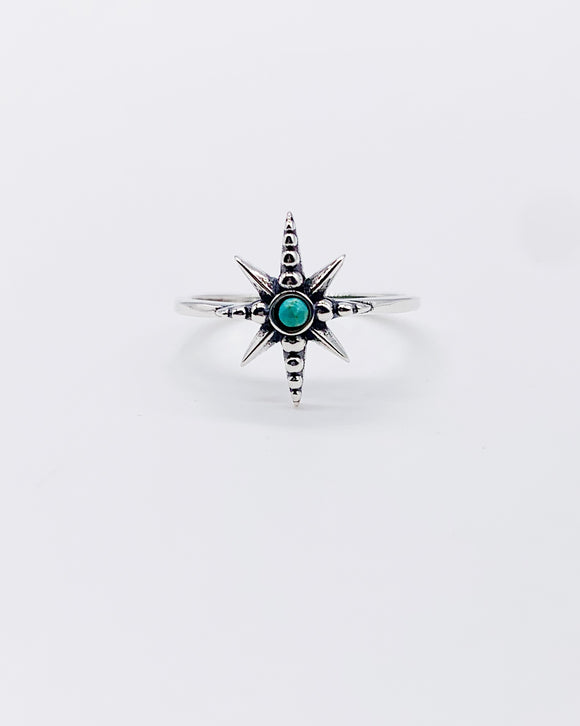 TURQUOISE STAR RING ⋄ Size 5