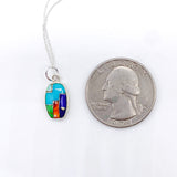 TURQUOISE OPAL LAPIS SPINY OYSTER STERLING SILVER INLAY NECKLACE ⋄ 18 INCH