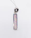 WHITE OPAL BAR NECKLACE