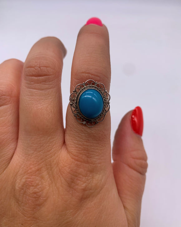 TURQUOISE FLORAL RING