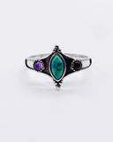 TURQUOISE AMETHYST & GARNET RING ⋄ Size 10