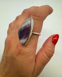 CHEVRON AMETHYST RING • Sz 9.5