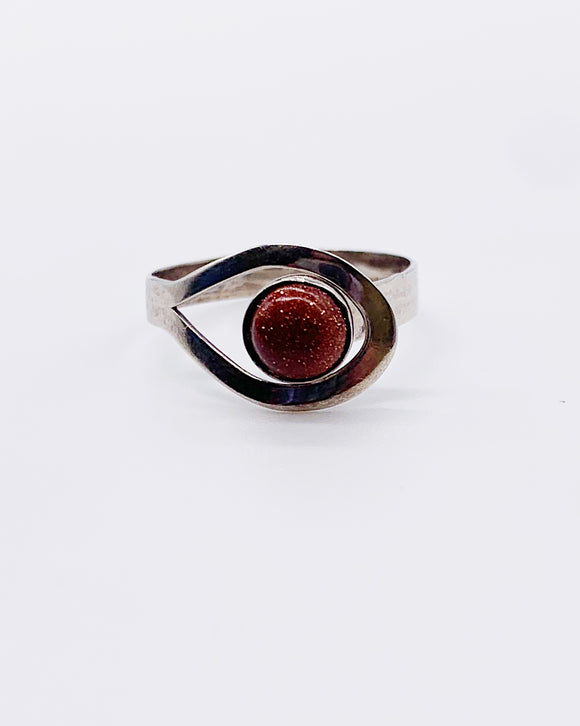 GOLDSTONE WRAP RING ⋄ Size 7
