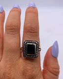 ONYX BLOCK RING ⋄ Size 7