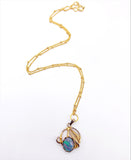 GOLD OPAL NECKLACE
