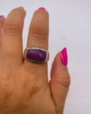 PURPURITE BLOCK RING • Sz 8.5