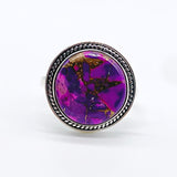 PURPLE COPPER TURQUOISE RING ⋄ Size 9.75