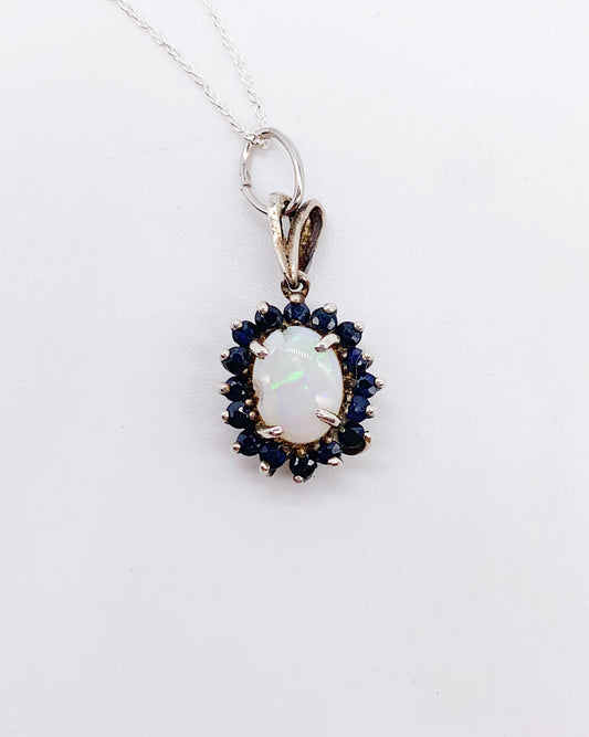 OPAL & SPINEL NECKLACE