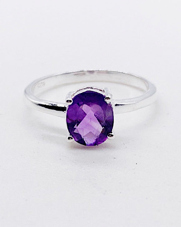 AMETHYST CLAW RING