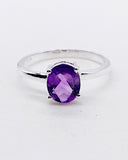 AMETHYST CLAW RING